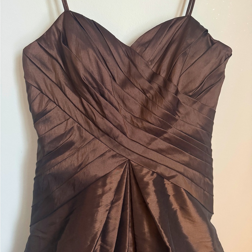 Chocolate Mocha Brown Wedding Guest/Prom Dress